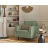 Image de Charlie - Fauteuil - Pieds Hauts - En Velours Côtelé - Vert Sauge