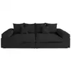 Image de Aspen - canapé 4 places - assise profonde - velours côtelé - lisa design - noir ASPEN