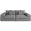 Image de Aspen - canapé 4 places - assise profonde - velours côtelé - lisa design - gris ASPEN