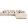 Image de Aspen - canapé d'angle réversible 5 places - assise profonde - en velours côtelé - lisa design - beige ASPEN