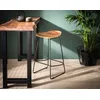 Image de Djoda - Lot De 4 Tabourets De Bar - Bois Massif D'acacia - Noir / Bois