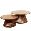 Image de Kerala - lot de 2 tables basses gigognes - bois massif de manguier - lisa design - bois KERALA