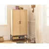 Image de Nagato - armoire - cannage et effet bois - 80 cm - Bois / Noir