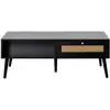 Image de Goto - table basse - noir et cannage - 1 tiroir et 1 niche - 110 cm - best mobilier - noir GOTO