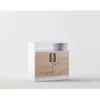 Image de Hayato - commode - effet bois et blanc - 80 cm - Bois / Blanc