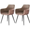 Image de Lormi - Lot De 2 Fauteuils - En Velours Côtelé Et Velours - Taupe - Taupe