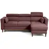 Image de Alicante - canapé d'angle réversible convertible avec têtières - coffre - 4 places - en tissu texturé - best mobilier - prune ALICANTE