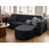 Image de Miro - Canapé D'angle Réversible - 4 Places - Convertible Avec Coffre - En Velours Texturé - Gris Anthracite