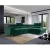 Image de Talisay - canapé dangle droit - 5 places - convertible avec coffre - en velours - Vert