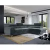 Image de Talisay - canapé dangle droit - 5 places - convertible avec coffre - en velours - Gris