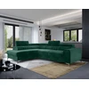 Image de Talisay - Canapé D'angle Gauche - 5 Places - Convertible Avec Coffre - En Velours - Vert