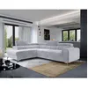 Image de Talisay - canapé dangle gauche - 5 places - convertible avec coffre - en velours - Gris clair