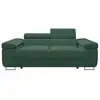 Image de Pablo - canapé droit 2 places avec têtières ajustables - en velours côtelé - best mobilier - vert PABLO