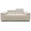 Image de Pablo - canapé droit 2 places avec têtières ajustables - en velours côtelé - best mobilier - beige PABLO