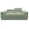 Image de Pablo - canapé droit 2 places avec têtières ajustables - en velours côtelé - best mobilier - vert sauge PABLO