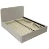 Image de Stuart - Lit Coffre - 140x200 Cm - Sommier Inclus - En Velours - Beige