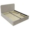 Image de Stuart - lit coffre - 140x200 cm - sommier inclus - en velours - Beige