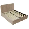Image de Stuart - lit coffre - 160x200 cm - sommier inclus - en velours - Latte