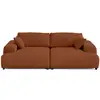 Image de Garance - canapé droit 4 places double méridienne - assise profonde - en velours côtelé - lisa design - terracotta GARANCE