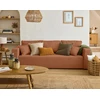 Image de Topaze - Canapé 3 Places - Convertible Avec Coffre - En Tissu - Terracotta