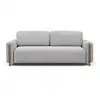 Image de Glendale - canapé droit 3 places - convertible avec coffre - en tissu bouclette - best mobilier - gris GLENDALE