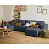 Image de Topaze - Canapé Panoramique - 7 Places - Convertible Avec Coffre - En Tissu - Bleu
