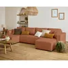 Image de Topaze - canapé panoramique - 7 places - convertible avec coffre - en tissu - Terracotta