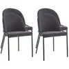 Image de Imelda - lot de 4 chaises - en tissu - gris anthracite - lisa design - gris anthracite IMELDA