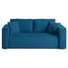 Image de Topaze - canapé droit 2 places - en velours côtelé - best mobilier - bleu ardoise TOPAZE
