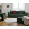 Image de Miro - Canapé Droit 3 Places - Convertible Avec Coffre - En Velours Texturé - Vert