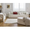 Image de Miro - Canapé Droit 3 Places - Convertible Avec Coffre - En Velours Texturé - Beige