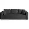 Image de Miro - canapé droit 3 places - convertible avec coffre - en velours texturé - best mobilier - gris anthracite MIRO