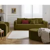 Image de Miro - canapé droit 3 places - convertible avec coffre - en velours texturé - Vert Olive