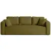 Image de Miro - canapé droit 3 places - convertible avec coffre - en velours texturé - best mobilier - vert olive MIRO