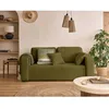 Image de Miro - canapé droit 2 places - en velours texturé - Vert Olive