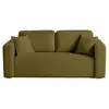 Image de Miro - canapé droit 2 places - en velours texturé - best mobilier - vert olive MIRO