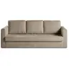 Image de Marilia - canapé 3 places - convertible déplimousse - en velours côtelé - best mobilier - taupe MARILIA