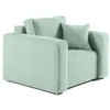 Image de Topaze - fauteuil - en velours texturé - Bleu
