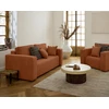 Image de Topaze - Canapé Droit 2 Places - En Tissu - Terracotta