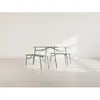 Image de Ribola - ensemble table et bancs de jardin - 4 personnes - vert - Vert