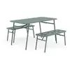 Image de Ribola - ensemble table et bancs de jardin - 4 personnes - vert - best mobilier - vert RIBOLA