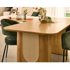 Image de Milazzo - Table À Manger - Bois Plaqué Chêne Et Cannage - 180 Cm - Bois