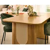 Image de Milazzo - table à manger - bois plaqué chêne et cannage - 180 cm - Bois
