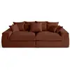 Image de Sergio - canapé 4 places - assise profonde - en tissu - lisa design - terracotta SERGIO