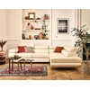 Image de Zaria - Canapé D'angle Droit 5 Places Convertible Avec Coffre Et Têtières En Simili - Beige