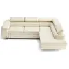 Image de Zaria - canapé d'angle droit 5 places convertible avec coffre et têtières en simili - lisa design - beige ZARIA