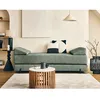 Image de Brescia - banquette 3 places convertible en tissu velours relief - Vert