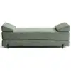 Image de Brescia - banquette 3 places convertible en tissu velours relief - best mobilier - vert BRESCIA