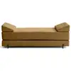 Image de Brescia - banquette 3 places convertible en tissu velours relief - best mobilier - jaune BRESCIA