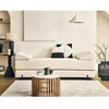 Image de Brescia - banquette 3 places convertible en tissu velours relief - Beige